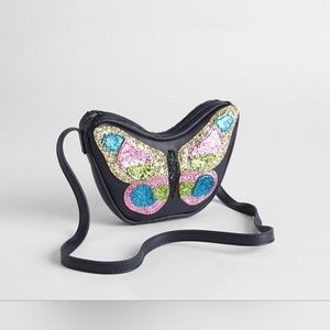 GAP Girls Graphic Crossbody Bag- Multi Butterfly